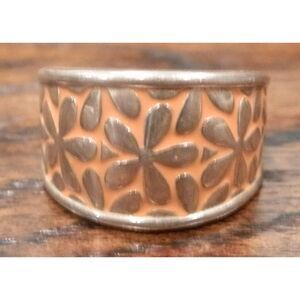 James Avery Retired Spring Blossom Silver Ring 925 Size 6.5